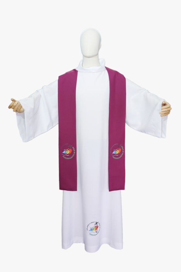 Stola Sacerdotale in poliestere con logo Giubileo stampato Art. GST15GBS - immagine 7